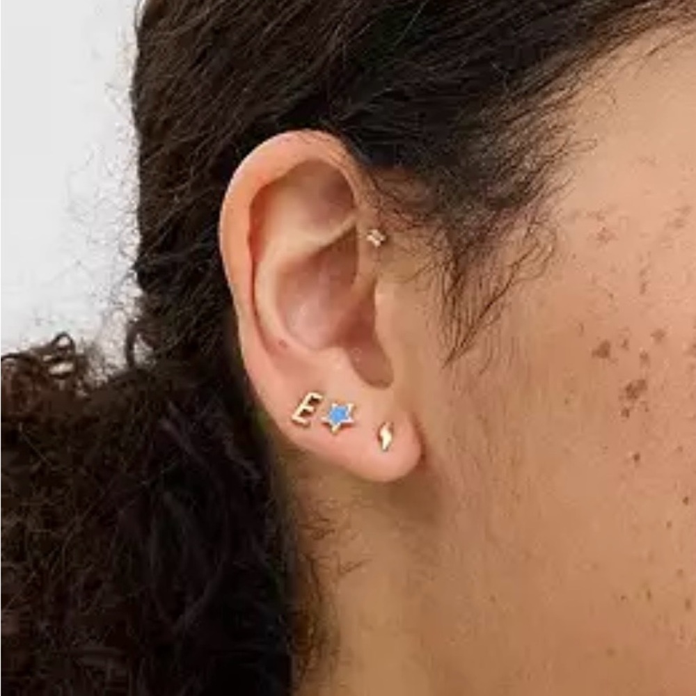 NWT Coach E Initial Stud Earrings Set - Picture 7 of 15
